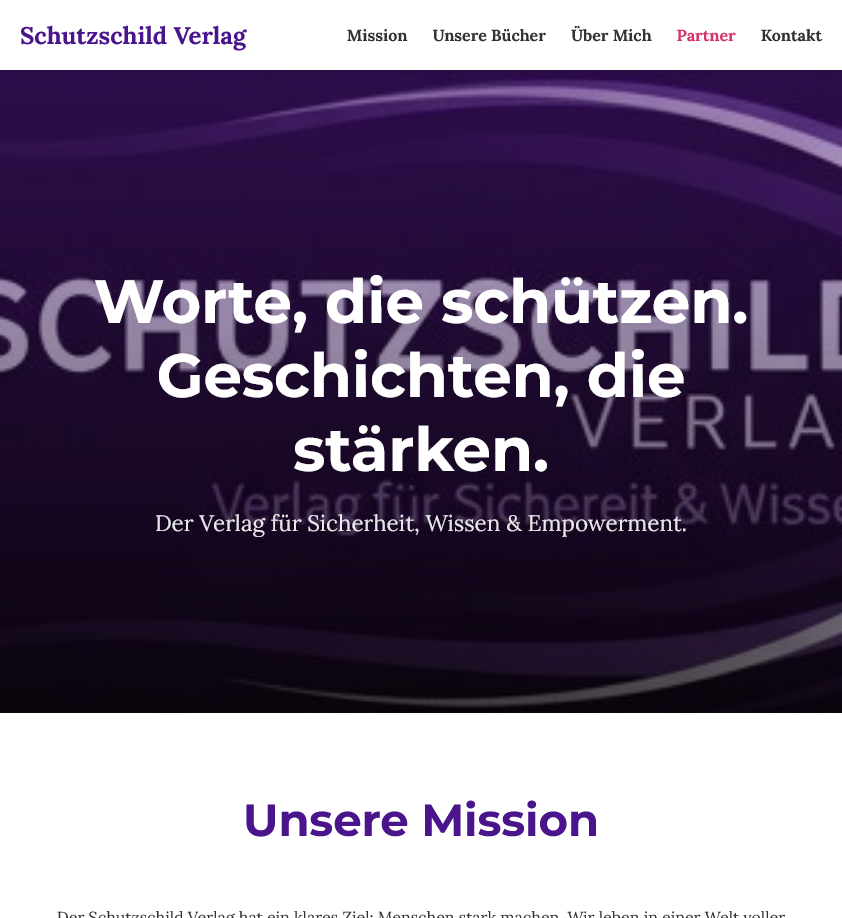 Screenshot von Schutzschild Verlag